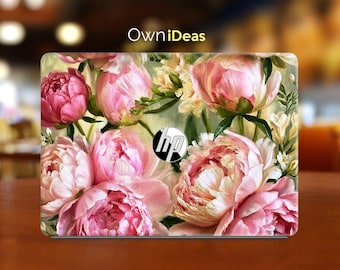 Hp Envy X360 Laptop Skin Vintage Pink Peony Oil Painting Laptop Skin Custom Gift Vinyl Sticker For Pavilion Omen Zbook Elite Probook