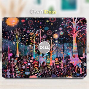 Dell Latitude Laptop Decal Fancy Woods Design Thank You Gift Vinyl Sticker for XPS Vostro Inspiron Precision Alienware Series