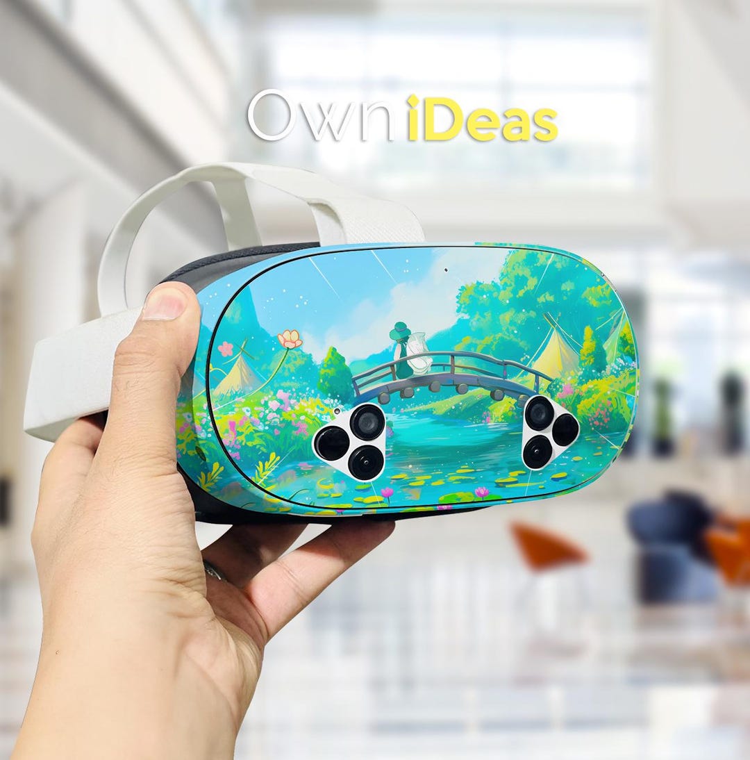 Vr Building Decal Oculus Quest 2 VR Headset Skin Decal Fantasy Pastoral Design Student ...