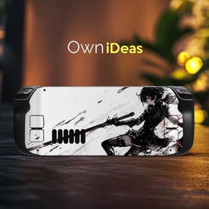 Anpassat Steamdeck-skärmskydd och genomskinligt skal med en mörk, tuff design gör detta till en perfekt födelsedagspresent till din flickvän.