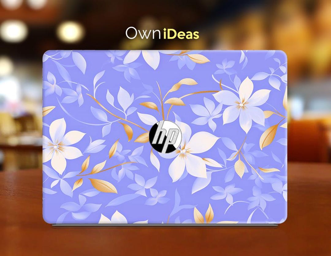 Hp Elitebook 845 Laptop Skin Purple Floral Pattern Personalized Gift ...
