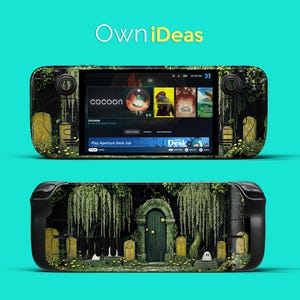 Eye-Catching Steam Deck Vinyl Skin Ghost Guard Design Customize Your Steam Deck Skin