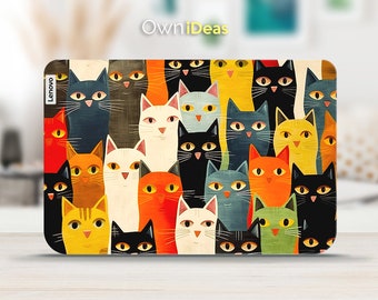 Thinkbook Decal, Personalised Gift, Customizable Vinyl Sticker, Unique Cat Design Fits Yoga Thinkpad Thinkbook Ideapad Legion Slim