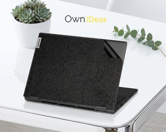 Lenovo Laptop Aufkleber Leder Farbe Schwarz Personalisierbares Geschenk für Yoga Thinkpad ThinkbookLegion Slim