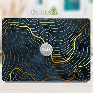 Laptop Skin, Latitude 5400 Skin, Xps 13 2 in 1 7390 Skin Golden Curve Design, Personalized Customizable Gift, Fits Xps,Latitude,Inspiron