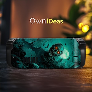 Steam Deck Clear Cover Horror Zombie Design Vinyl Sticker for Steam Deck and Steam Deck Oled