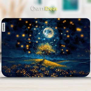 Lenovo Gaming Laptop Vinyl Aufkleber Firefly Baum Design Personalisiertes individuelles Geschenk für Yoga Thinkpad Thinkbook Notepad Legion Slim