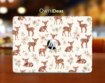 HP OmniBook 3 Laptop Skin Watercolor Baby Deer Floral Laptop Skin Personalized Gift Fits Spectre Envy Pavilion  Omen Zbook Elite Probook