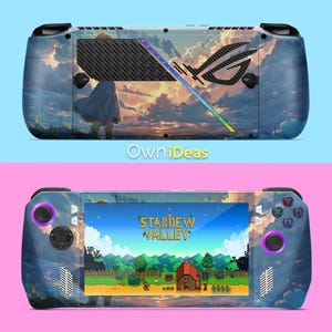 Asus Rog Ally X Skins with Clear Soft Case Violinist by the Sea Design Custom Meaningful Image Cute Gift for Her