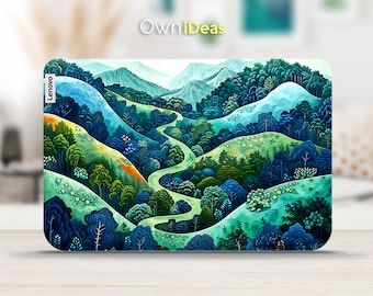 Adesivo de vinil personalizável para notebook Lenovo com estampa de montanha, presente perfeito para o Dia dos Pais, ideal para Yoga, Thinkpad, Thinkbook, Ideapad, Legion e Slim.