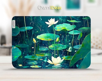 Lenovo Laptop Decal Customizable Lotus Pattern Personalized Gift Vinyl Decal Suitable for Yoga Thinkpad Thinkbook Ideapad Legion Slim Series
