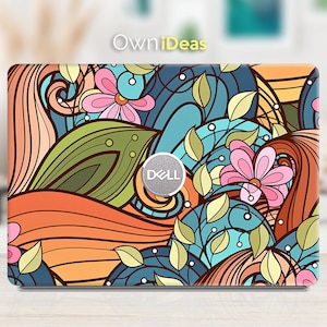 Dell Notebook Skin Color Flower Pattern Desig Personalized Customizable Gift Fits Xps Latitude Inspiron Vostro Alienware Precision G Series