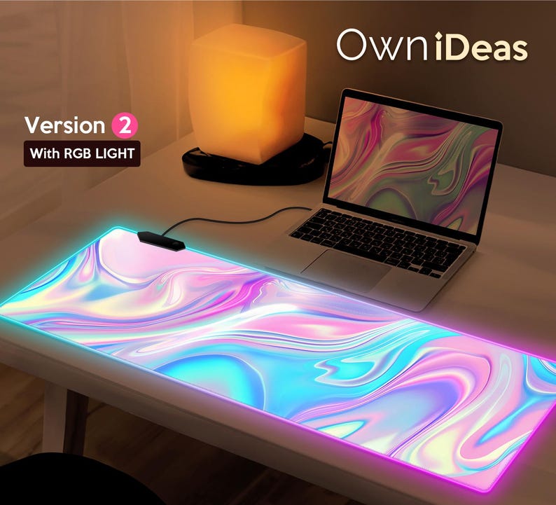 Color Line Desk Mat Personalized Aesthetic Mouse Pad Custom Office