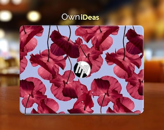 HP Probook 450 Laptop Decal Oversized Wine Red Flower Pattern Decal Personalized Gift for Envy Pavilion Victus Omen Zbook Elite Series
