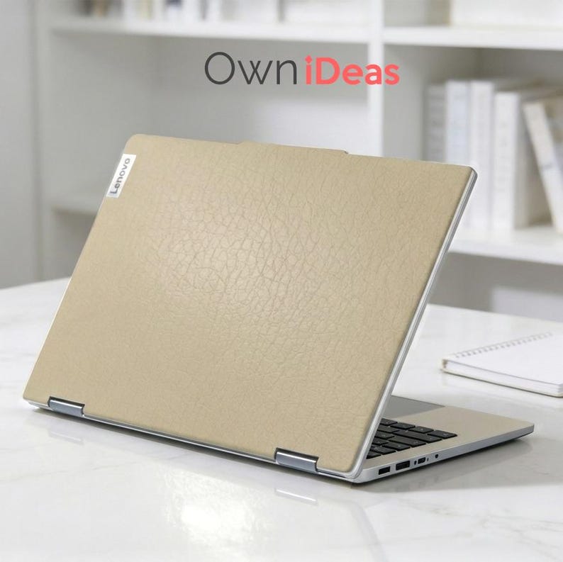Laptop Skin Einzigartiges Geschenk aus Leder in Braun, Silber, Rot und Beige Solid Color für Hp Dell Lenovo Surface MacBook Bild 11