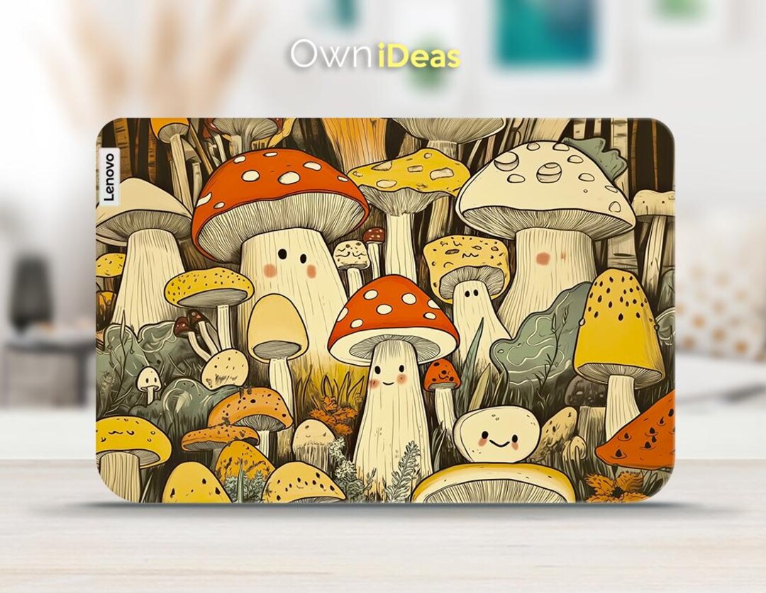 Lenovo Ideapad Slim 3 Laptop Skin Cute Mushroom Design Customized Gift ...