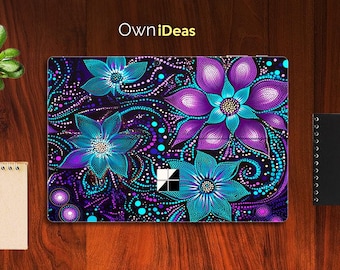 Surface Pro Skin Unique Flower Pattern Personalized Gift for Her For Surface Pro 9 8 7 6 5 4 3 X, Surface Go, Surface Go 2, Go 3