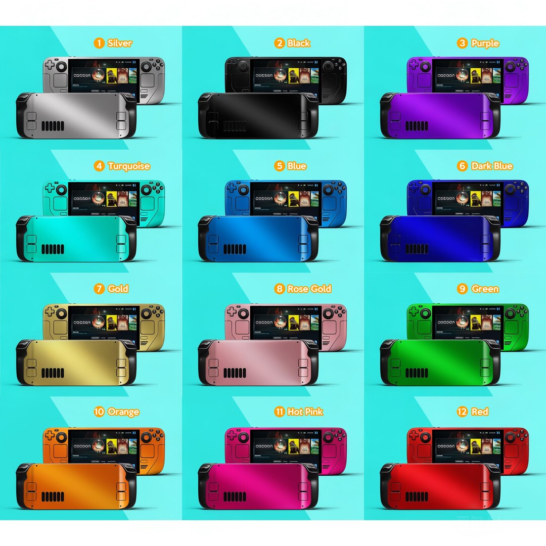 Steamdeck Blue Steam Deck Skin Available in Solid Colors Such as Black Silver Sapphire ...