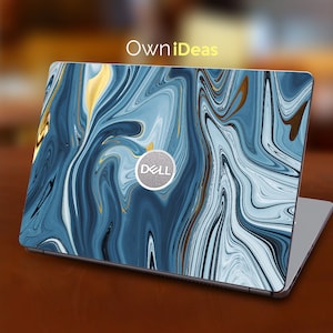 Custom laptop skins for dell, marble Texture Design, personalized Customizable gift,  Fits XPS,Latitude,Inspiron,Vostro,Alienware,Precision