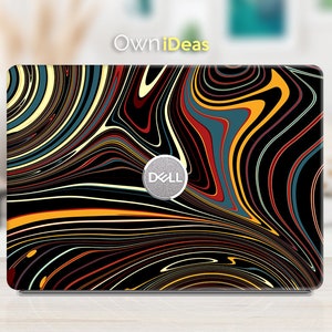 Dell Skin Precision 5530 Skin, Xps 15 9510, Abstract Curve Pattern Design, Personalized Customizable Gift, Fits Xps,Latitude,Inspiron
