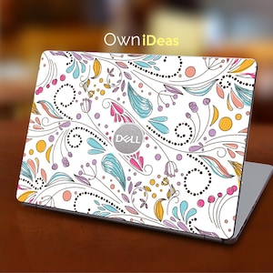 dell vostro laptop skin, wzór kwiatów, spersonalizowany prezent, pasuje do XPS, Latitude, Inspiron, Vostro, Alienware, Precision, seria G