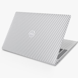 Dell Laptop Solid Color Fiber Silver Vinyl Sticker Fits Xps Latitude Inspiron Vostro Alienware Precision G Series