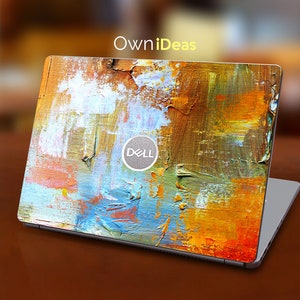 Dell laptop protective skin, abstract oil painting , personalized Customizable gift,  Fits XPS,Latitude,Inspiron,Vostro,Alienware,Precision