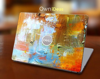 Dell laptop protective skin, abstract oil painting , personalized Customizable gift,  Fits XPS,Latitude,Inspiron,Vostro,Alienware,Precision