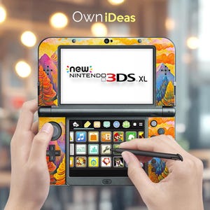 Nintendo 2Ds Xl Vinyl Schutz Aufkleber Swirl Sunshine Design anpassbar Kindertagesgeschenk für neue 2Ds Xl 3Ds Xl Serie