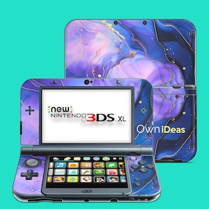 Custom Ds Vinyl Skin With Clear Case Purple Night Streamer Design Girlfriend Birthday Gift For New 3DS XL New 2DS XL New 3DS
