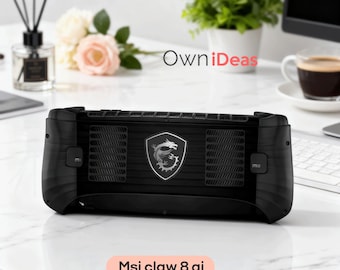 Msi Claw 8 Vinyl Film Matte Black Design With Clear Case, Customizable, Personalized Gift, For Msi Claw 8 Ai+ And Msi Claw 7