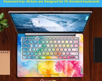 Lenovo ノートパソコン保護ステッカー カラフル スプラッシュパターン