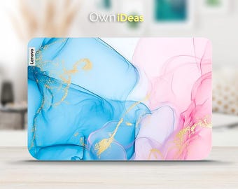 Lenovo Legion Pro 5 laptopsticker roze blauw marmer Gepersonaliseerd cadeau voor yoga Thinkpad Thinkbook Ideapad Legion Slim Series