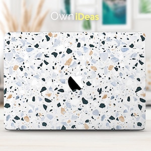 macbook air m2 skin Terrazzo texture design Apple laptop decal, mac keyboard Cover, Personalized Laptop macbook Accessories Sticker