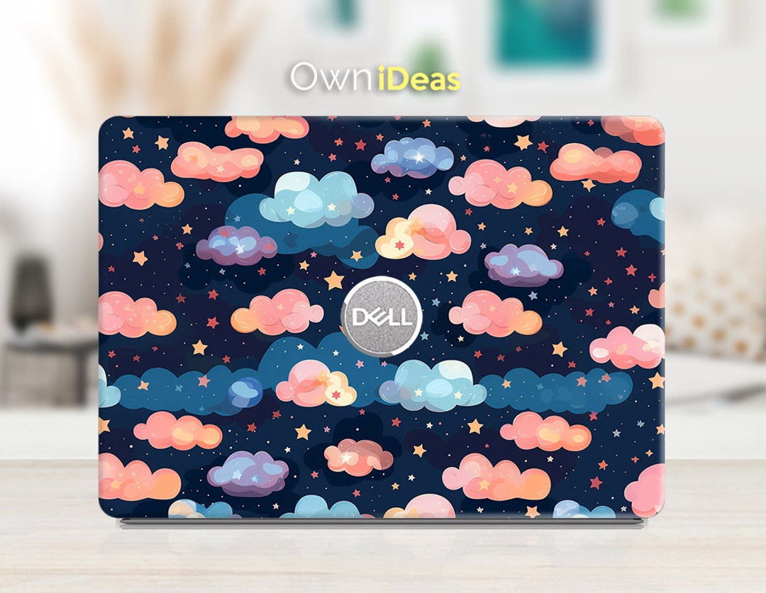 Dell Laptop Sticker Colorful Clouds Design Personalized Custom Gift ...