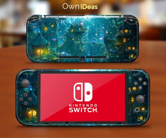 Nintendo Switch 本体 カスタムスキン付き Custom Nintendo Switch Skins Fantasy Forest Design Switch Game