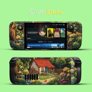 Steam Deck Accessories 3M Skin with Transparent Protective Case Pixel Farm Customizable Design Children&#39;s Day Gift
