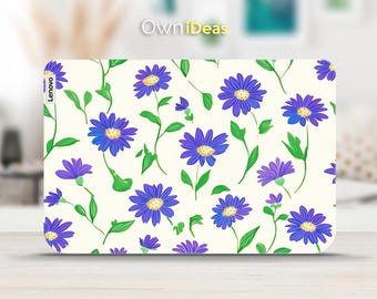 Lenovo Legion 5 Laptop Protective Film Purple Flowers Vinyl Sticker Personalized Gift for Yoga ThinkPad ThinkBook IdeaPad Legion Slim Series