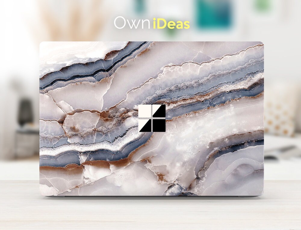Microsoft Surface 2 Laptop Skin Marble Design Customizable Personalized ...