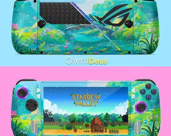 Copertura adesivi per Asus Rog Ally Console, pelle protettiva completa Decal Set di pellicola protettiva per gioco portatile per Rog Ally Accessori (0124