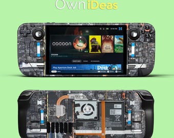 Steam Deck Clear Cover Internal Motherboard Design for Best Friends Vinyl Sticker Suitable for Steam Deck and Steam Deck Oled