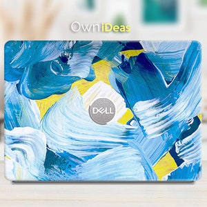 Latitude laptop skins, blue abstract oil painting personalized Customizable gift,  Fits XPS,Latitude,Inspiron,Vostro,Alienware,Precision