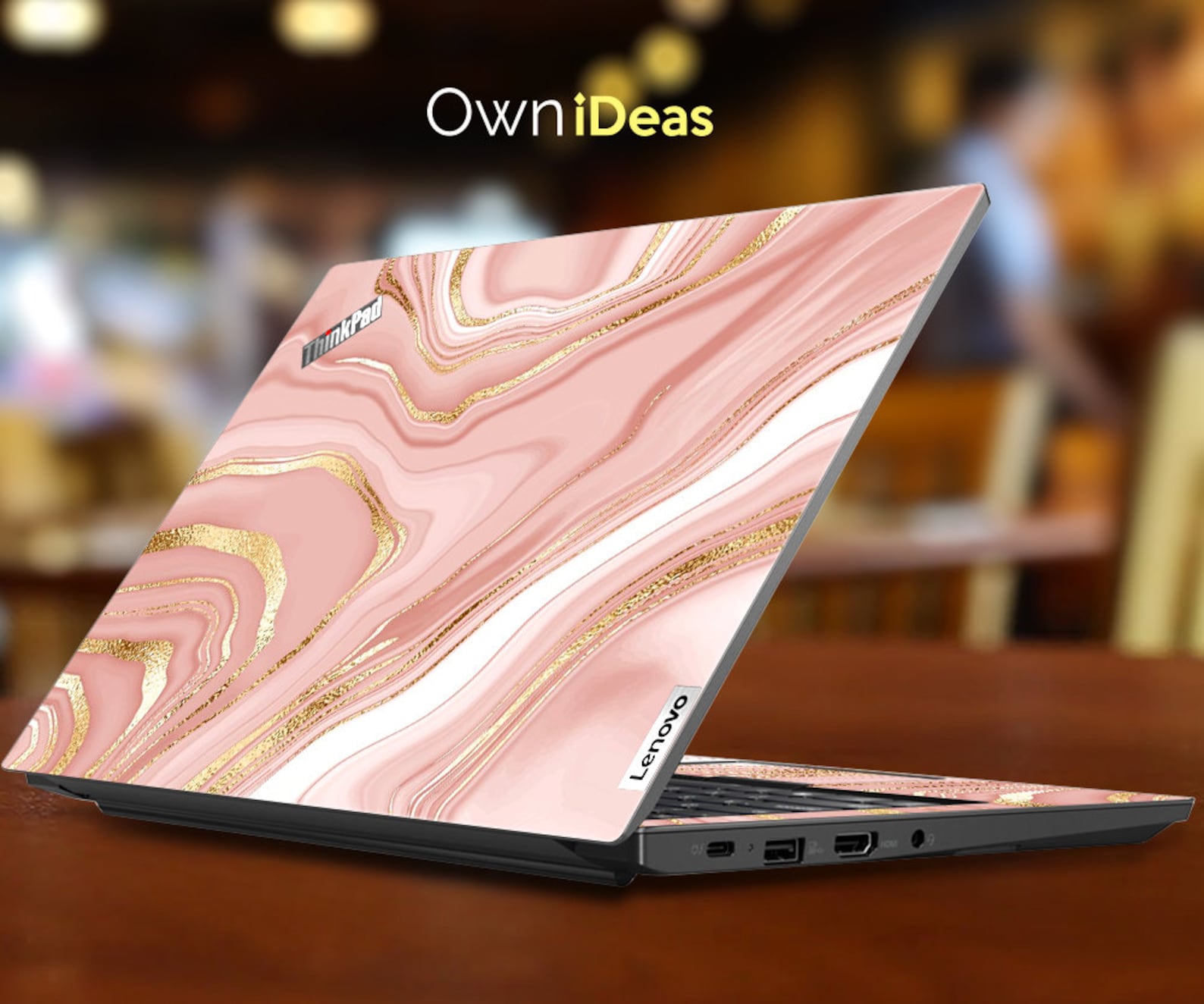 Lenovo Thinkpad Skin Pink Marble Design Personalized - Etsy