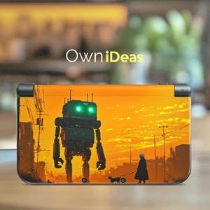 New 3DS Full Skins with Clear Shell Sunset Guardian Custom Design Halloween Gift Ideals for Kids for 3DS XL 2DS xL 3DS New 3DS DSI xL