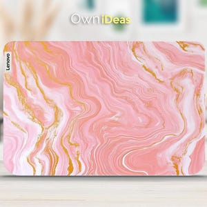 Lenovo ThinkPad T14s Laptop Decal Pink Marble Pattern Customizable Gift for Lenovo Yoga Thinkpad Thinkbook Ideapad Legion Slim Series