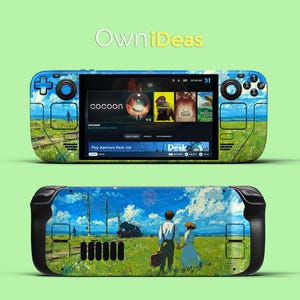 Steam Deck Vinyl Skins Decals with Clear Case Encounter in the Fields Design Custom Your Own Gift