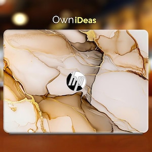 HP Laptop Protective Film Brown Marble Design Personalized Gift for Spectre Envy Pavilion Victus Omen Zbook Elite Probook Series