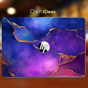 Hp 14-Es Laptop Decal Purple Dark Marble Design Gift for Friends for Spectre Envy Pavilion Victus Omen Zbook Elite Probook Series