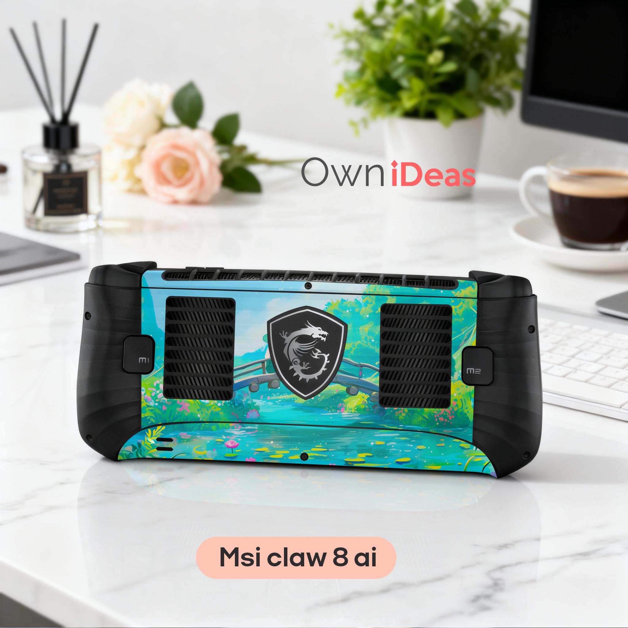 Custom Msi Claw 8 Skin With Transparent Protective Case Serene
