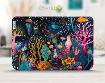 Lenovo Laptop Decal Colorful Plant Design Customizable Unique Gift for Yoga Thinkpad Thinkbook Ideapad Legion Slim Series